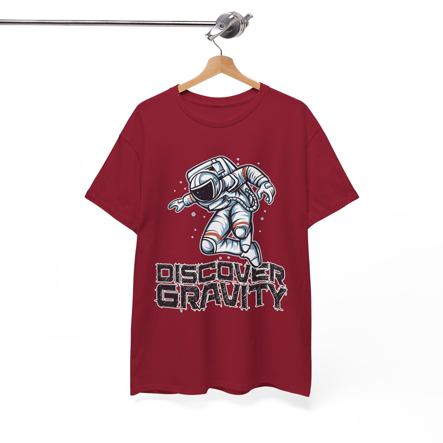 Discover Gravity. Unisex Heavy Cotton Tee - Fun Astronaut, Astronomy Graphic Tee - Unisex graphic design, png Express Delivery available