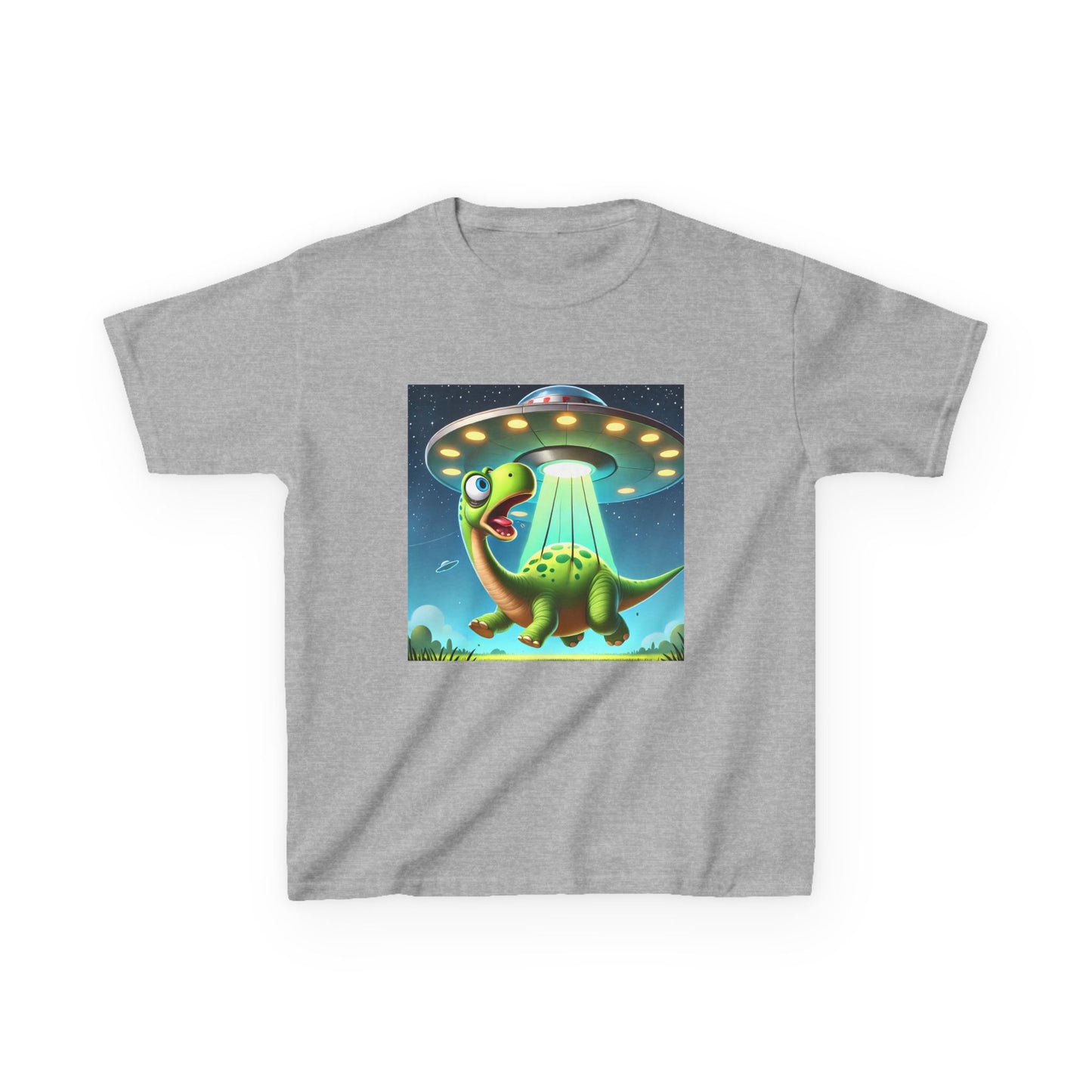 Dinosaur UFO Kids Tee, Fun Graphic Shirt for Boys and Girls, Perfect for Birthdays, Parties, Casual Wear, Gifts, tshirt, t-shirt