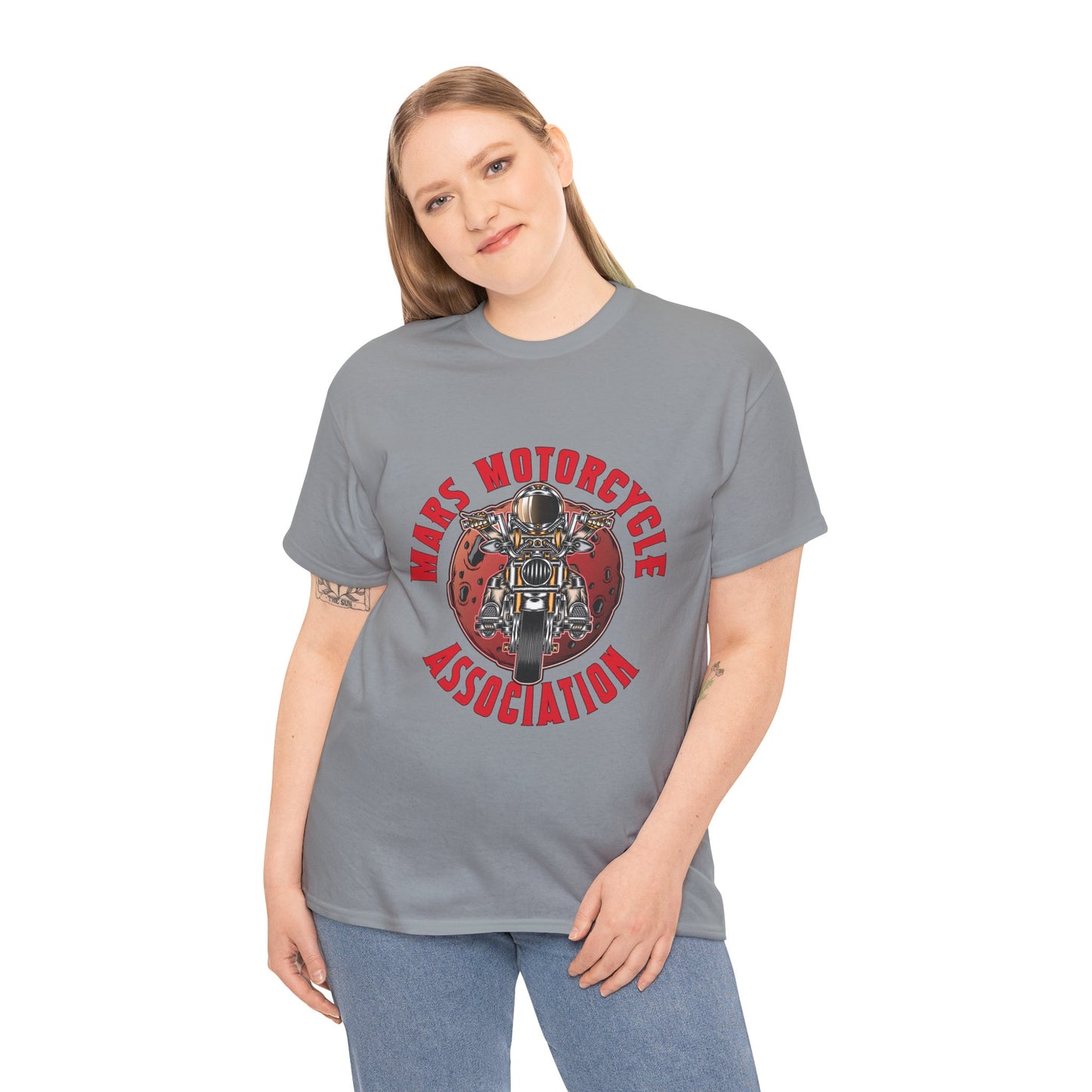 Mars Motorcycle Association Unisex Heavy Cotton Tee - Perfect Gift for Bikers