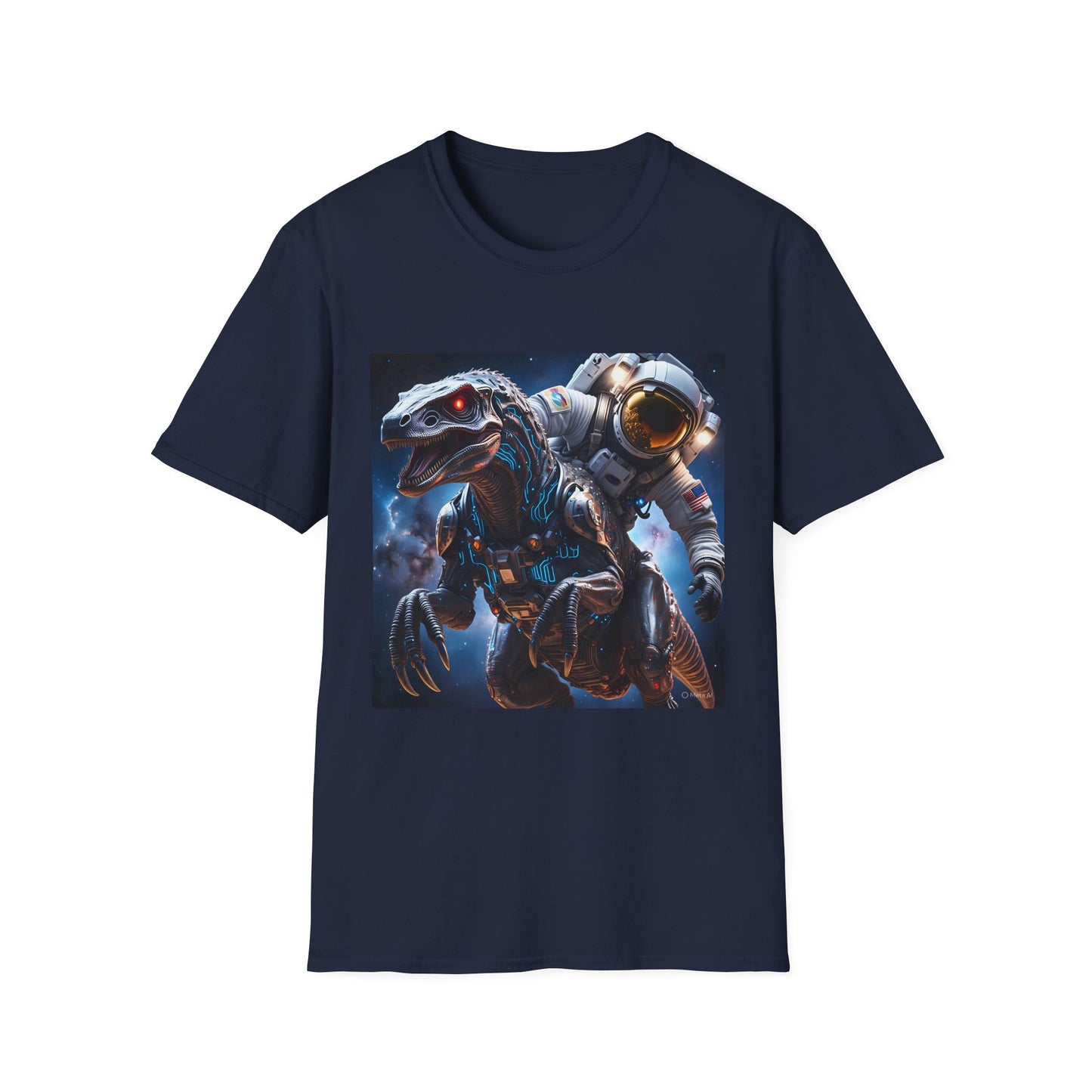 Space Dinosaur Unisex Softstyle T-Shirt, Fun Gift for Kids, Science Fiction Tee, Unique Graphic Shirt, Cool Outfit for Parties, t-shirt, tshirt, png
