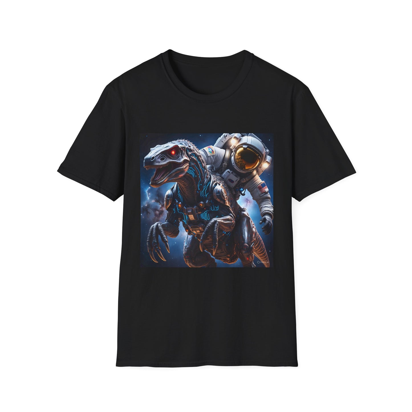 Space Dinosaur Unisex Softstyle T-Shirt, Fun Gift for Kids, Science Fiction Tee, Unique Graphic Shirt, Cool Outfit for Parties, t-shirt, tshirt, png