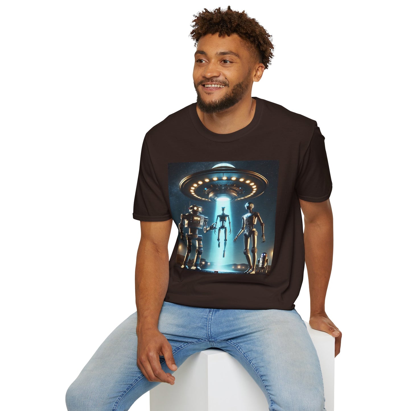 Retro Sci-Fi Unisex T-Shirt, Alien Design Shirt, Gift for Space Lovers, Cool Graphic Tee, Perfect for Sci-Fi Fans, Casual Wear