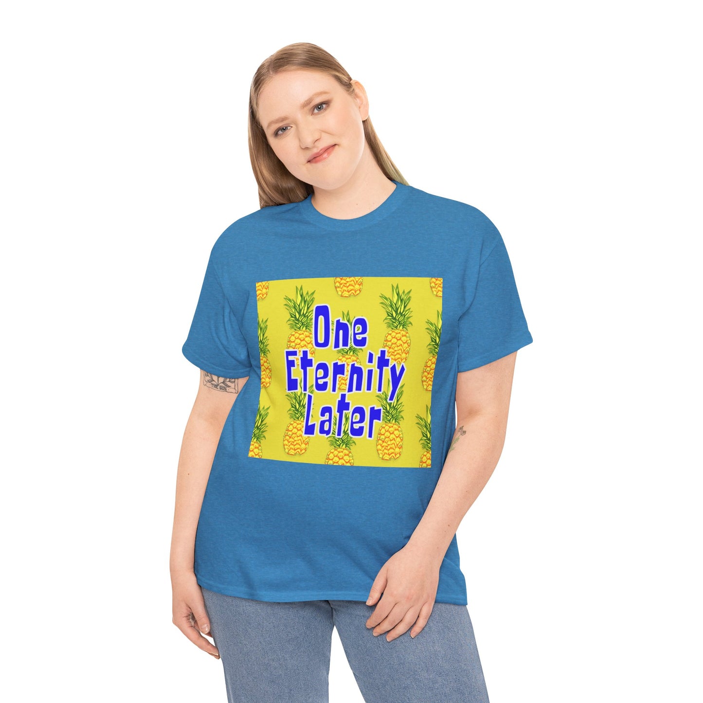 One Eternity Later, Unisex Heavy Cotton Tee, SpongeBob, cartoons, t-shirt, t-shirts, tshirt, png, funny, kids, GraphicTees