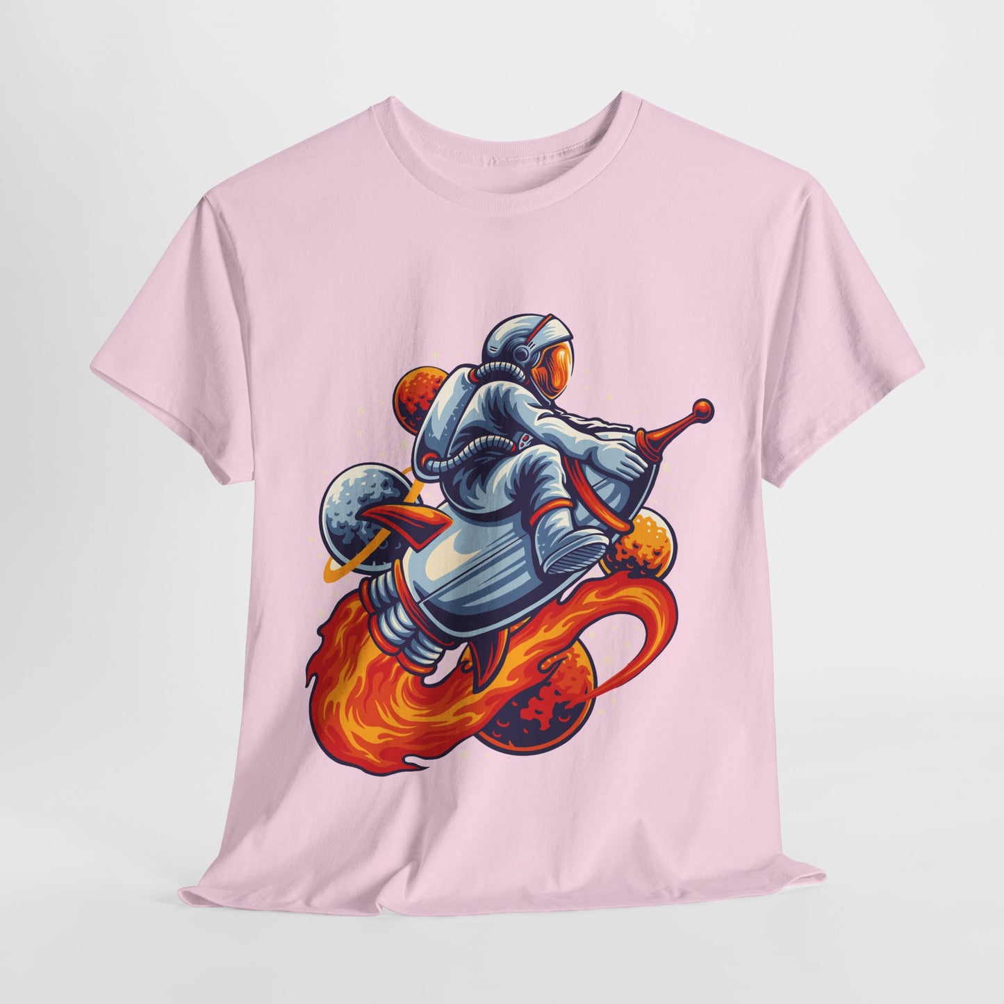 Retro Space Explorer Unisex Heavy Cotton Tee, graphic designed, tees, t-shirt, t-shirts, png