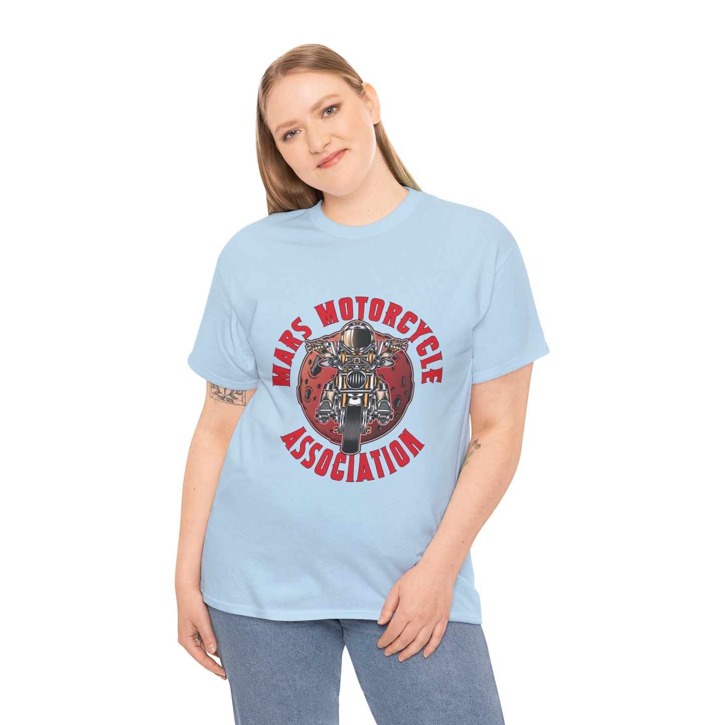 Mars Motorcycle Association Unisex Heavy Cotton Tee - Perfect Gift for Bikers