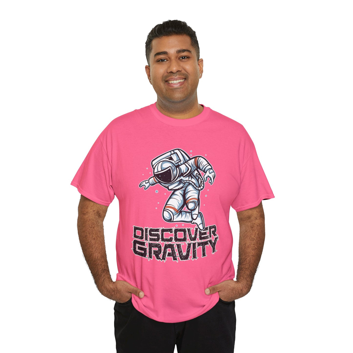 Discover Gravity. Unisex Heavy Cotton Tee - Fun Astronaut, Astronomy Graphic Tee - Unisex graphic design, png Express Delivery available