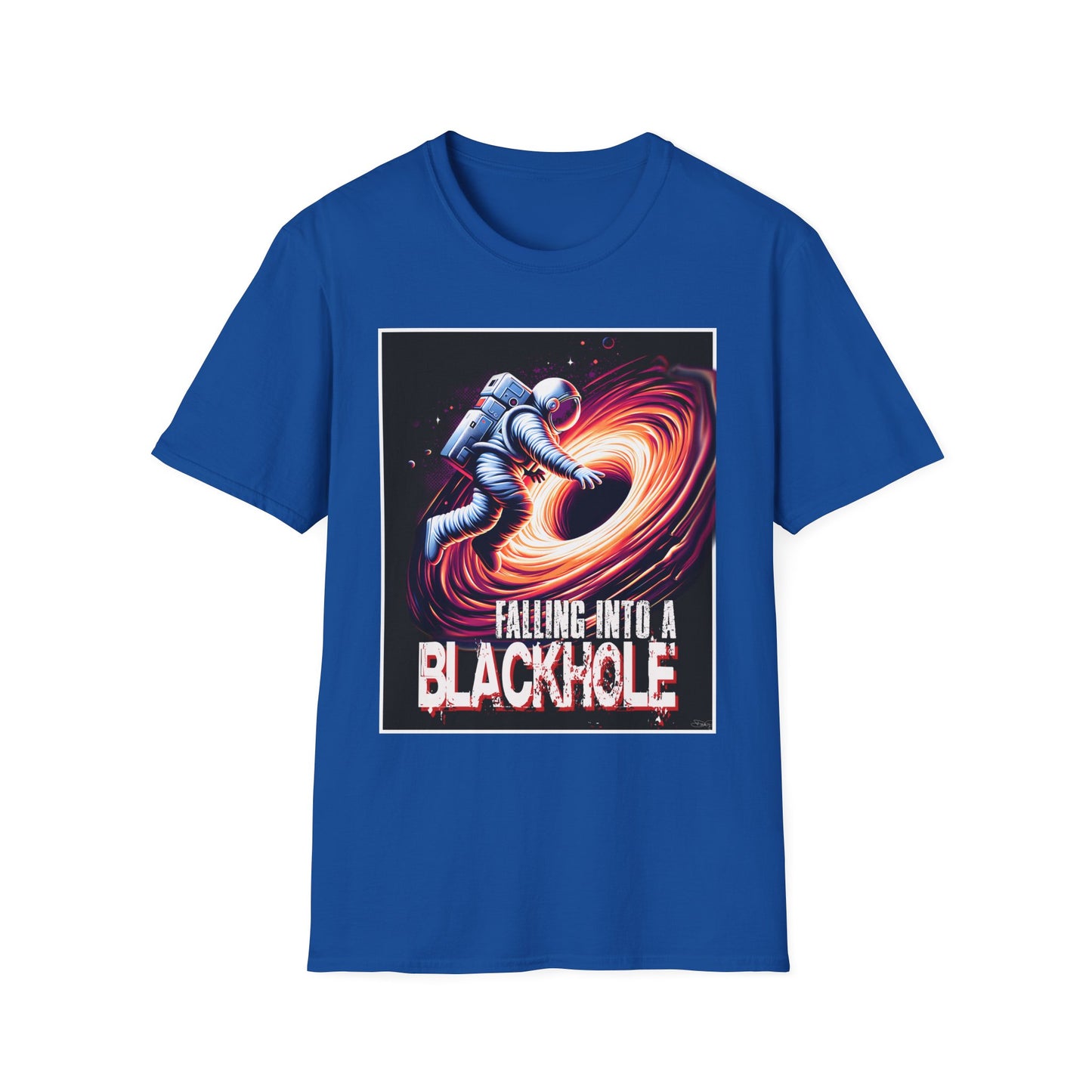 Falling Into a Blackhole Unisex Softstyle, T-Shirt, Space Lover Gift, Sci-Fi Tee, Astronomy Shirt, Creative Graphic T-Shirt, Gift Astronaut