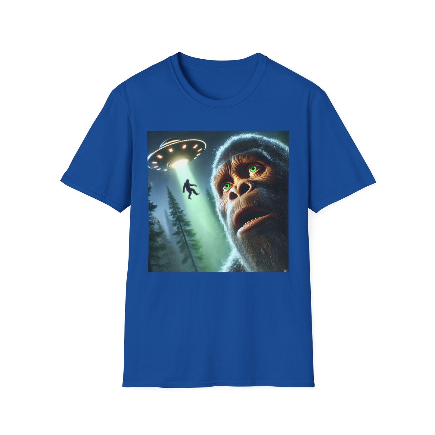 Bigfoot UFO Unisex T-Shirt, Funny Graphic Tee, Gift for Alien Lovers, Unique Summer Shirt, Casual Everyday Wear, t-shirt, tshirts, party