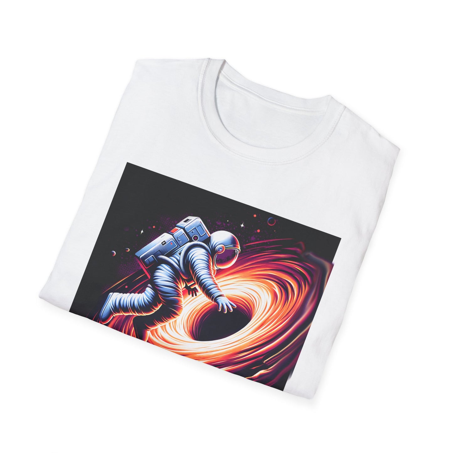 Falling Into a Blackhole Unisex Softstyle, T-Shirt, Space Lover Gift, Sci-Fi Tee, Astronomy Shirt, Creative Graphic T-Shirt, Gift Astronaut