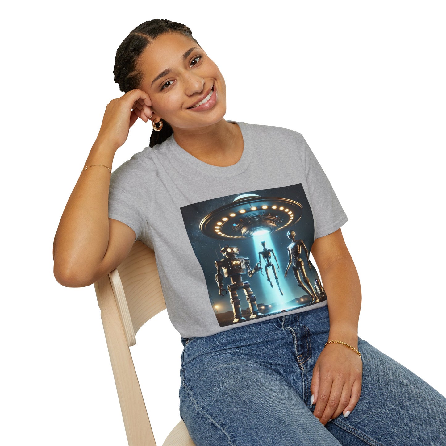 Retro Sci-Fi Unisex T-Shirt, Alien Design Shirt, Gift for Space Lovers, Cool Graphic Tee, Perfect for Sci-Fi Fans, Casual Wear