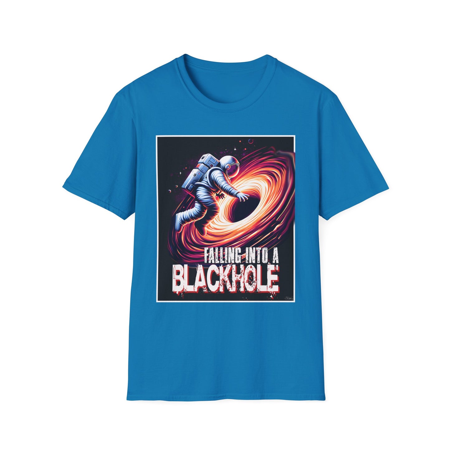 Falling Into a Blackhole Unisex Softstyle, T-Shirt, Space Lover Gift, Sci-Fi Tee, Astronomy Shirt, Creative Graphic T-Shirt, Gift Astronaut
