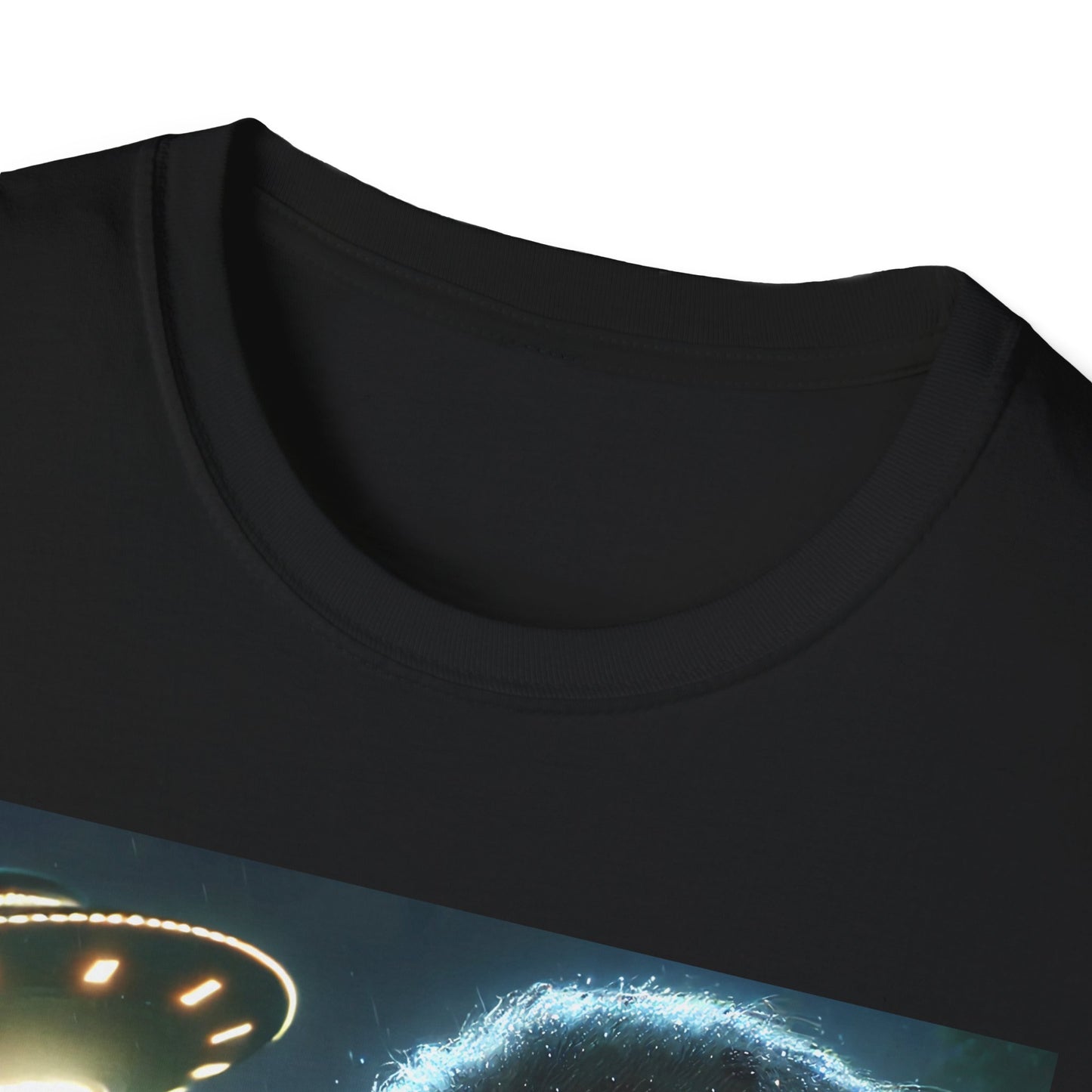 Bigfoot UFO Unisex T-Shirt, Funny Graphic Tee, Gift for Alien Lovers, Unique Summer Shirt, Casual Everyday Wear, t-shirt, tshirts, party