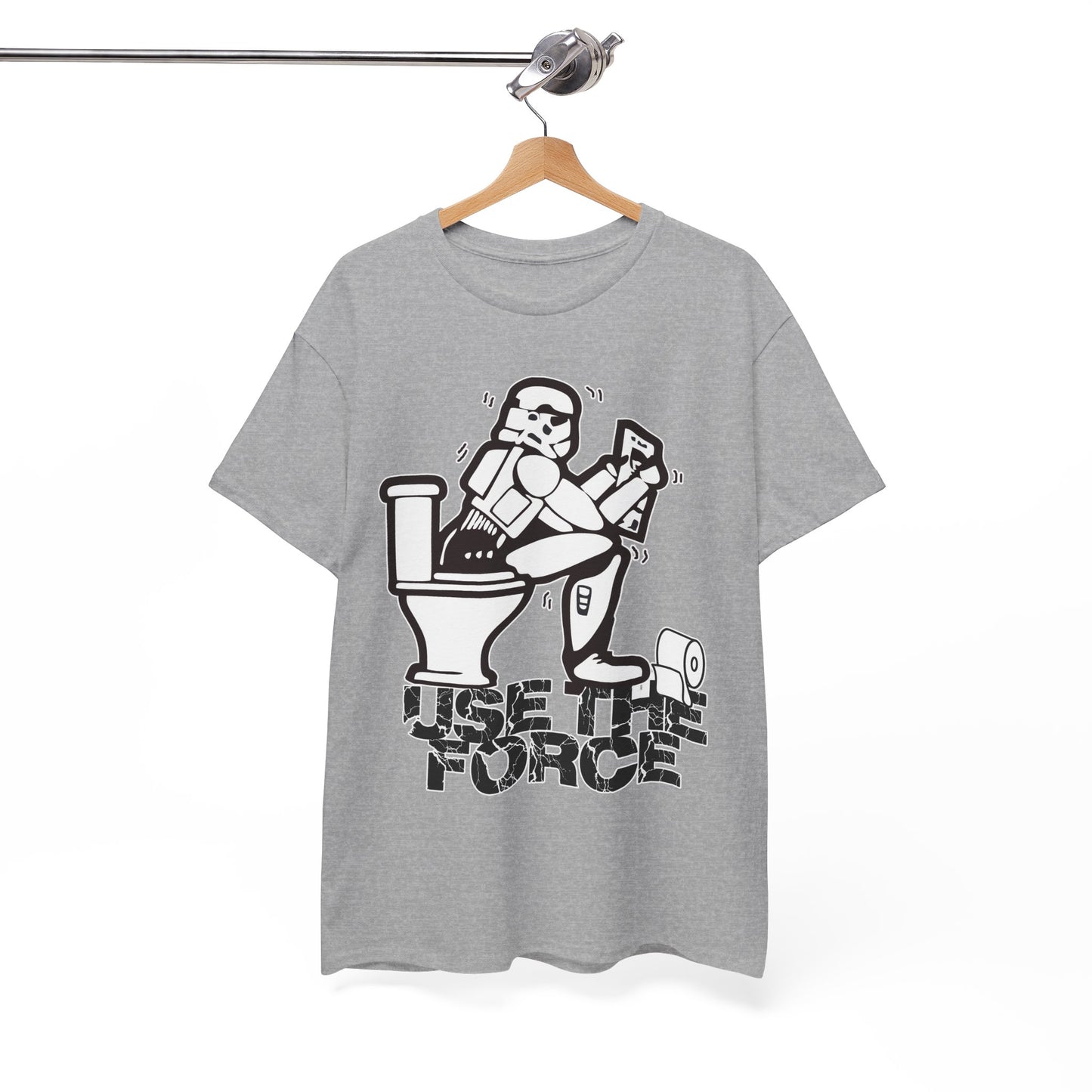 Use The Force, Unisex Heavy Cotton Tee, Star Wars, funny, restroom jokes, graphic design, png