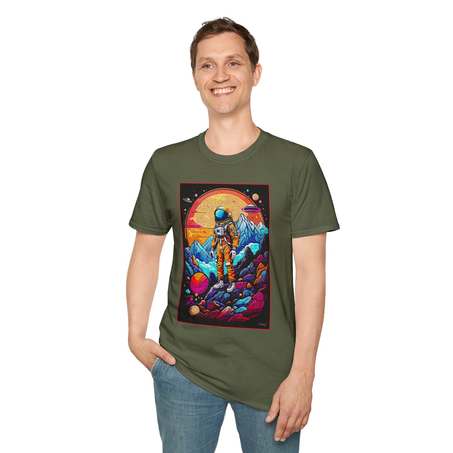Astronaut Adventure T-Shirt | Cosmic Space Tee, Unisex Graphic Shirt, Gift for Space Lovers, Festival Wear, Outer Space Design