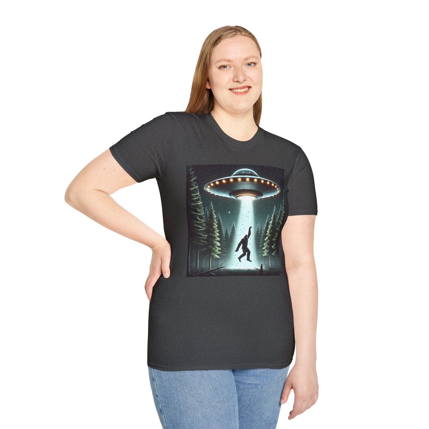 Funny UFO Abduction Unisex T-Shirt, Alien Theme Tee, Gift for Sci-Fi Lovers, Cool Graphic Shirt, Quirky Apparel, Unique Vintage Style