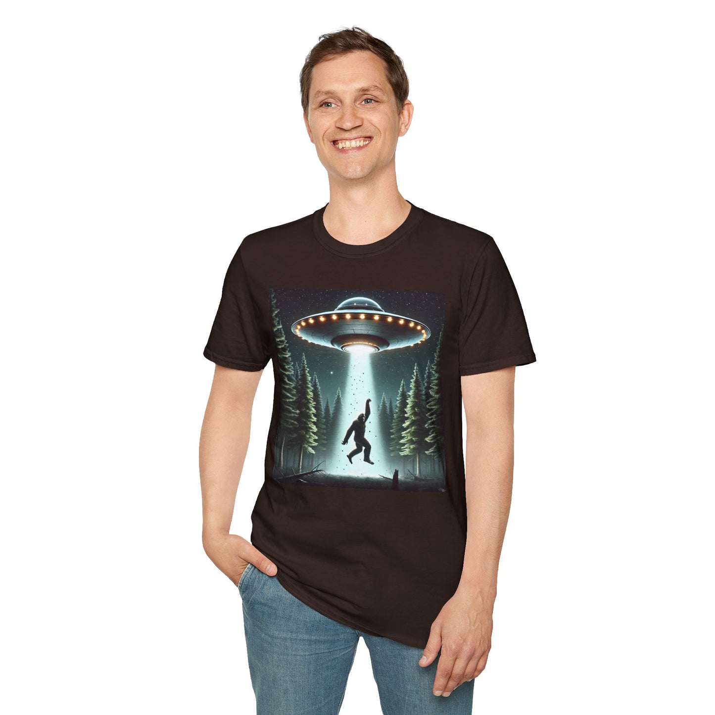 Funny UFO Abduction Unisex T-Shirt, Alien Theme Tee, Gift for Sci-Fi Lovers, Cool Graphic Shirt, Quirky Apparel, Unique Vintage Style