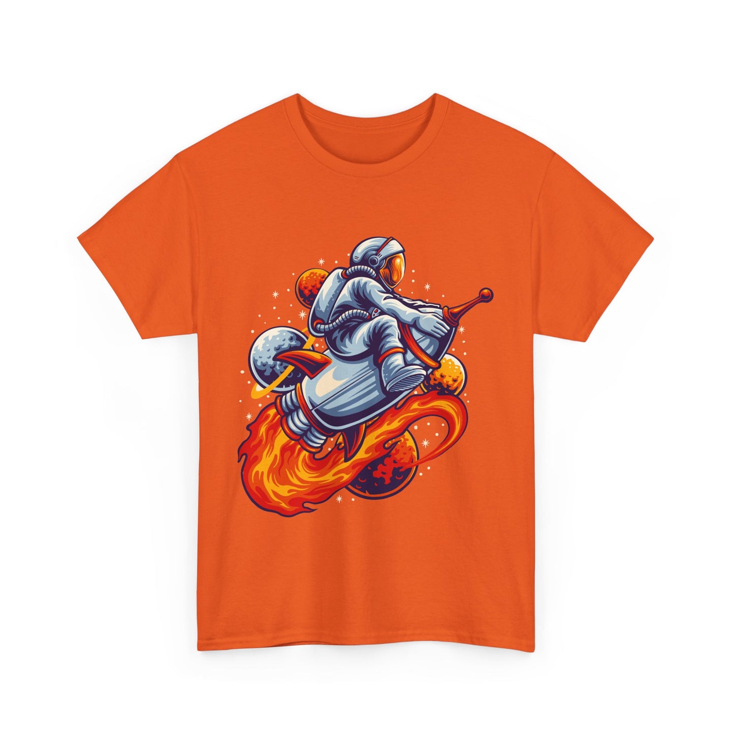 Retro Space Explorer Unisex Heavy Cotton Tee, graphic designed, tees, t-shirt, t-shirts, png