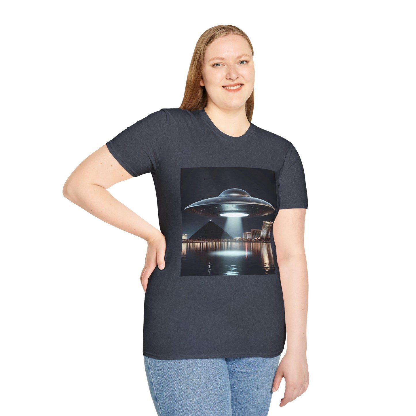 Vintage UFO Graphic Unisex T-Shirt, Retro Tee for Sci-Fi Lovers, Gift for Space Enthusiasts, Cool Alien Design, Unique Casual Wear
