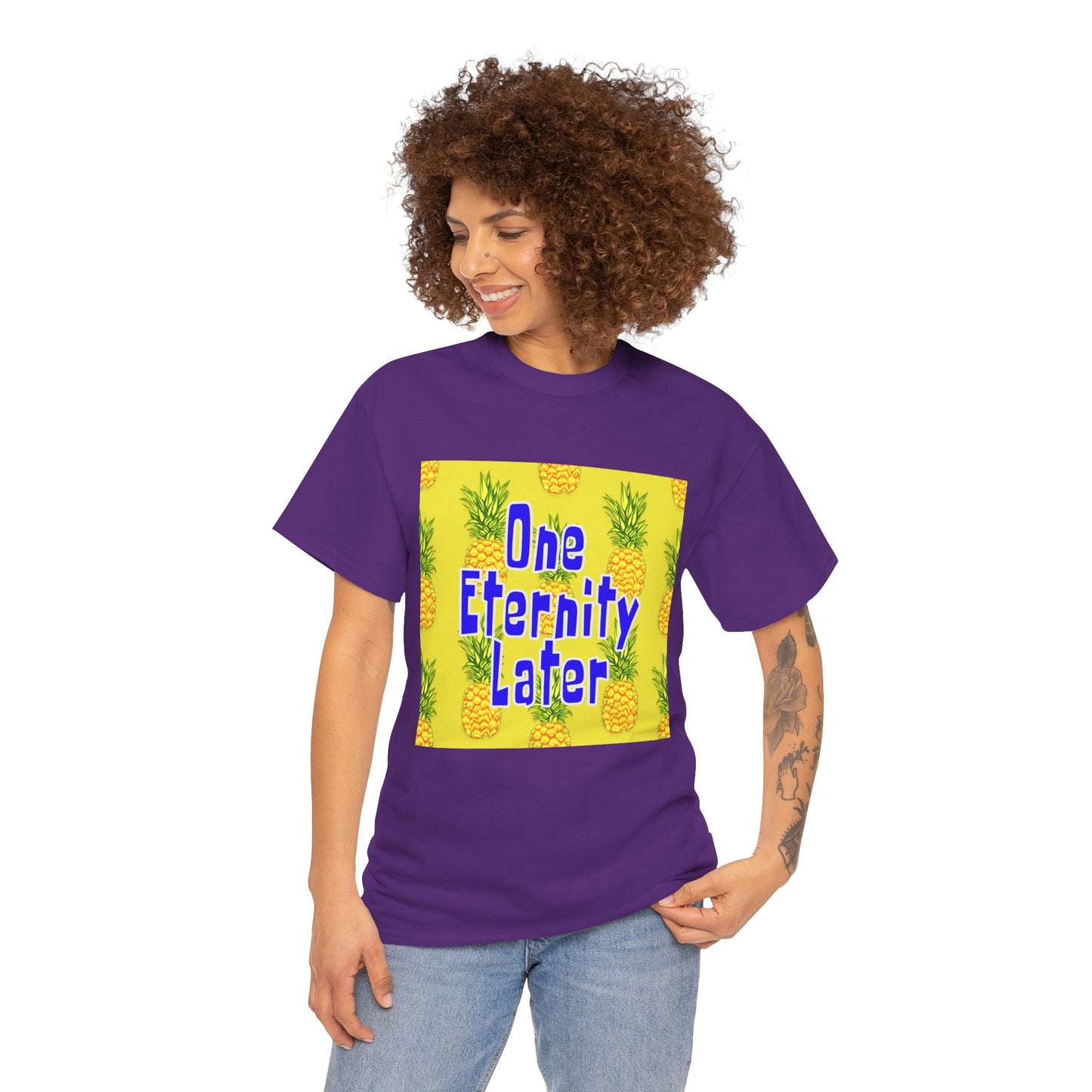 One Eternity Later, Unisex Heavy Cotton Tee, SpongeBob, cartoons, t-shirt, t-shirts, tshirt, png, funny, kids, GraphicTees