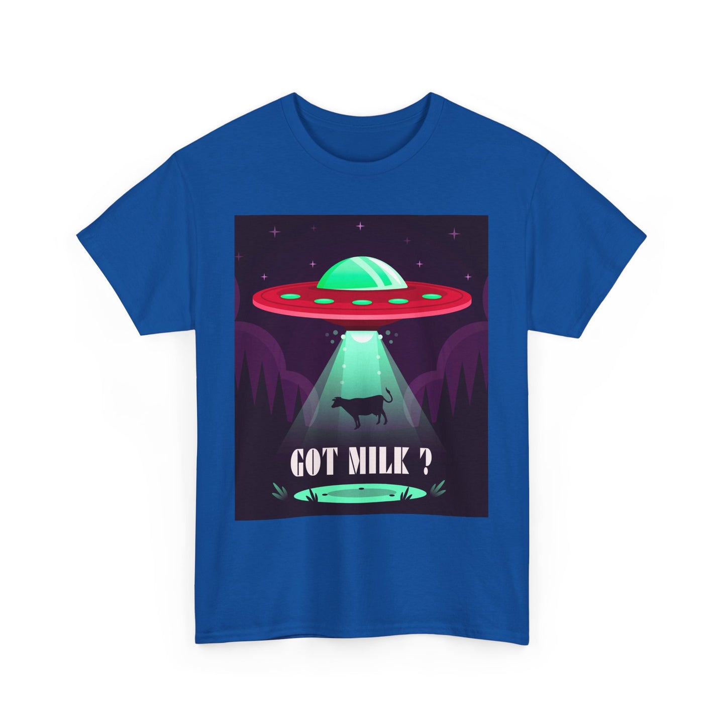 Got Milk? Unisex Heavy Cotton Tee, UFO abduction, comedy, funny, t-shirt, t-shirt, graphic design, tee, png