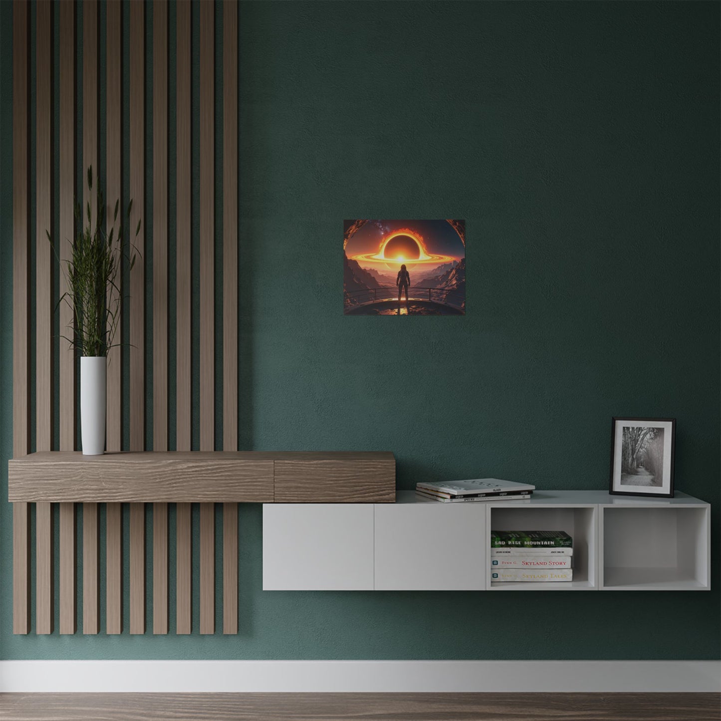 Astronaut watching Blackhole, Space-Themed Satin Posters, Cosmic Decor for Astronaut Enthusiasts, Unique Wall Art, Gift for Science Lovers, Home Office Decoration, t-shirts, tshirts, tees