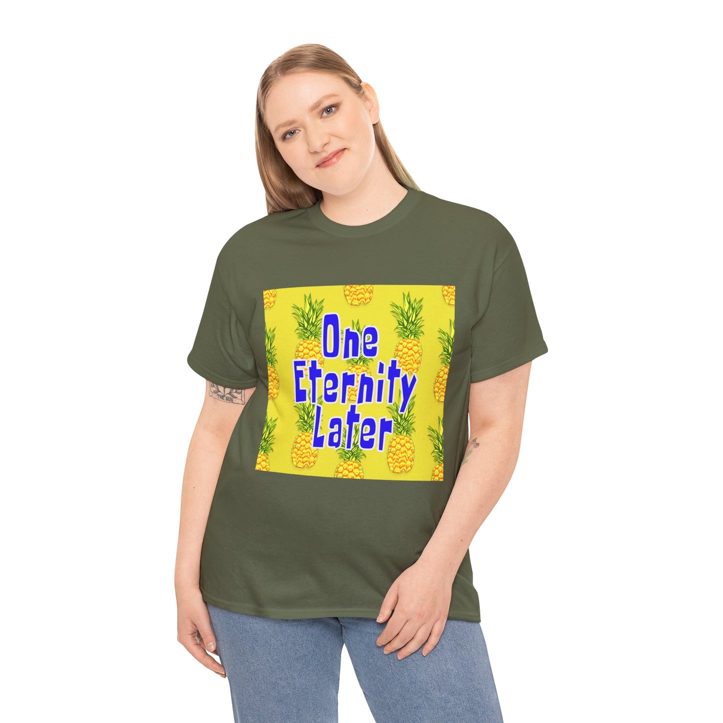 One Eternity Later, Unisex Heavy Cotton Tee, SpongeBob, cartoons, t-shirt, t-shirts, tshirt, png, funny, kids, GraphicTees