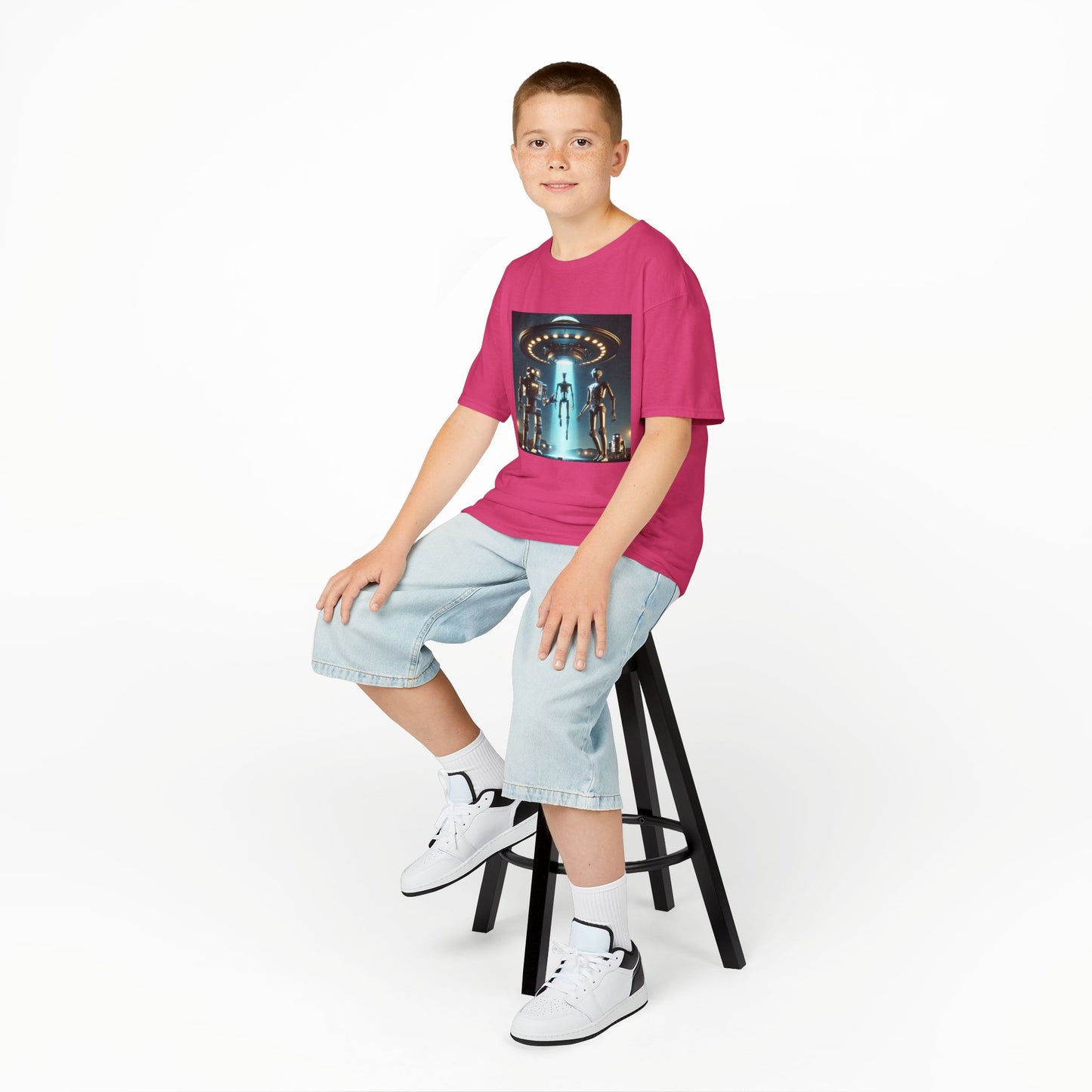 Alien Encounter Kids Tee, Fun Graphic Tee for Young Explorers, Perfect for Birthdays, Space Lovers, Casual Wear, Gift Idea