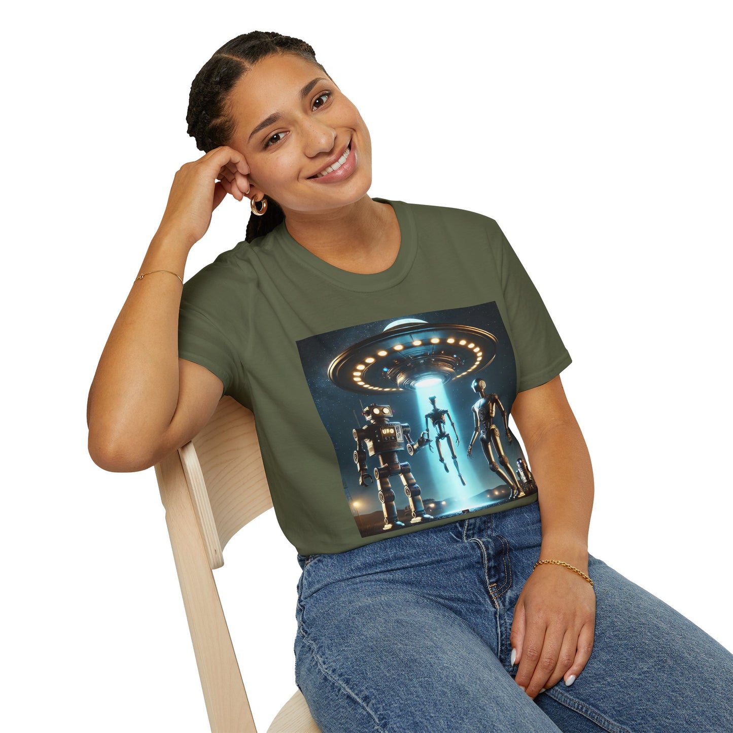 Retro Sci-Fi Unisex T-Shirt, Alien Design Shirt, Gift for Space Lovers, Cool Graphic Tee, Perfect for Sci-Fi Fans, Casual Wear