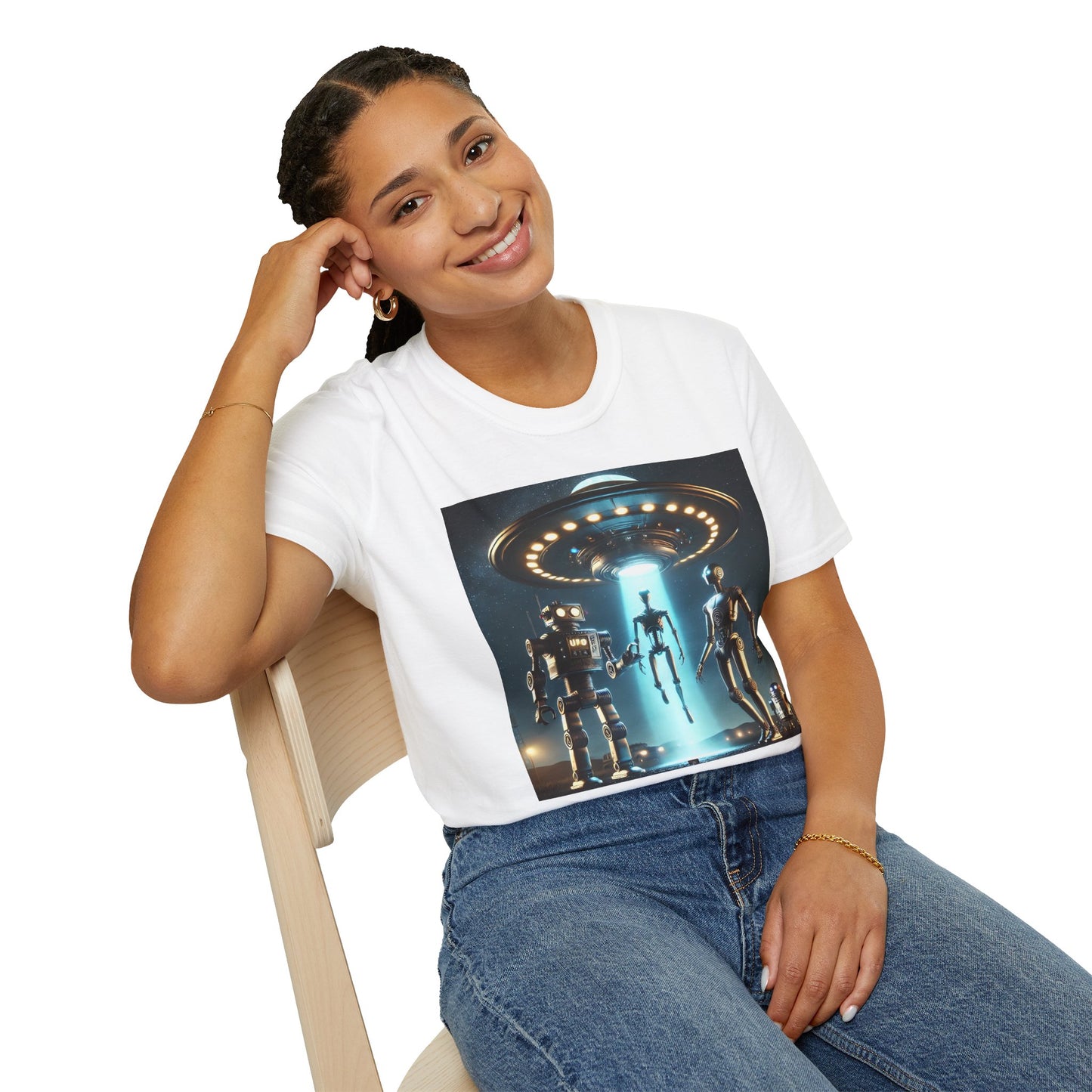 Retro Sci-Fi Unisex T-Shirt, Alien Design Shirt, Gift for Space Lovers, Cool Graphic Tee, Perfect for Sci-Fi Fans, Casual Wear