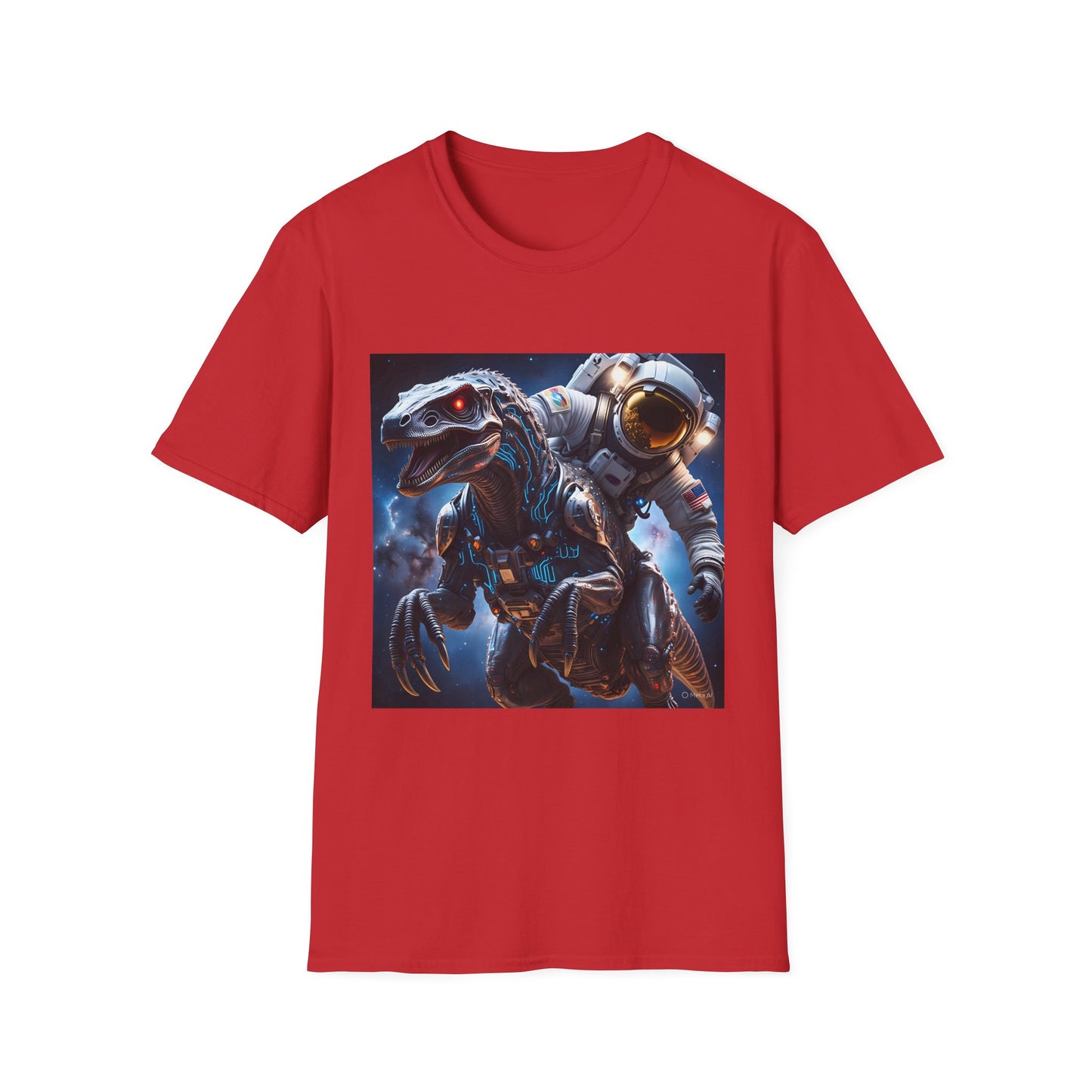 Space Dinosaur Unisex Softstyle T-Shirt, Fun Gift for Kids, Science Fiction Tee, Unique Graphic Shirt, Cool Outfit for Parties, t-shirt, tshirt, png