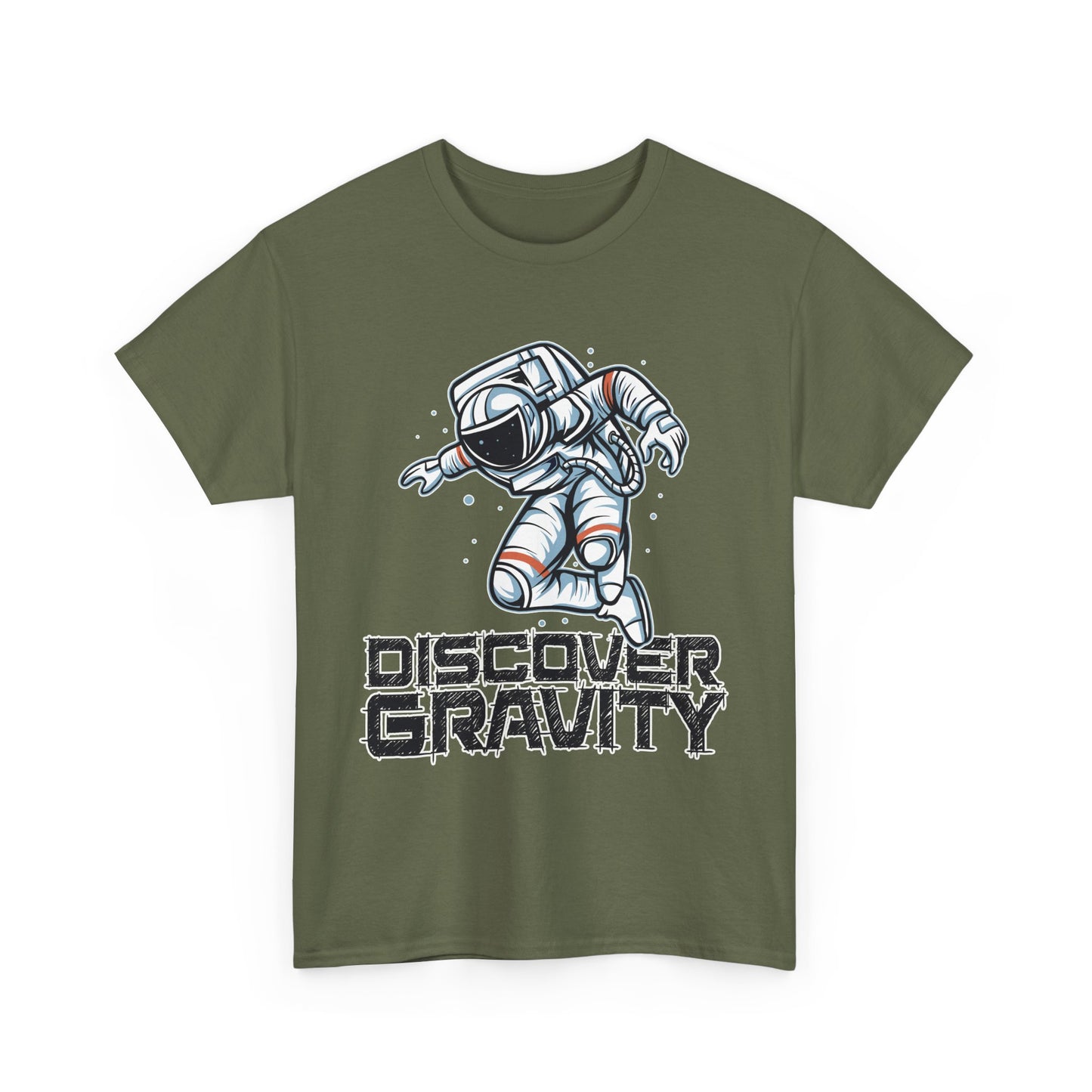 Discover Gravity. Unisex Heavy Cotton Tee - Fun Astronaut, Astronomy Graphic Tee - Unisex graphic design, png Express Delivery available
