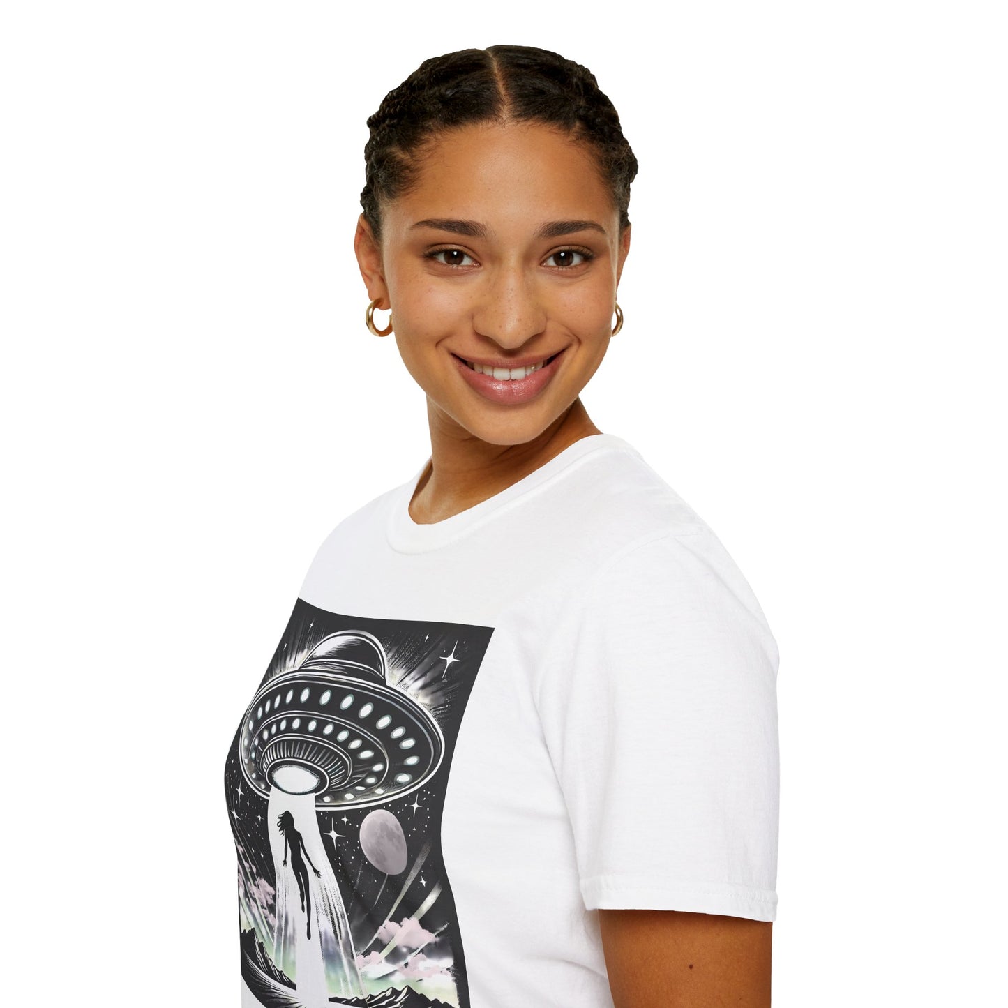 Cosmic Alien Abduction T-Shirt, Retro UFO Shirt, t-shirts, tshirts, Space Enthusiast Apparel, Graphic Tee, Gift for Sci-Fi Lovers, tees, png