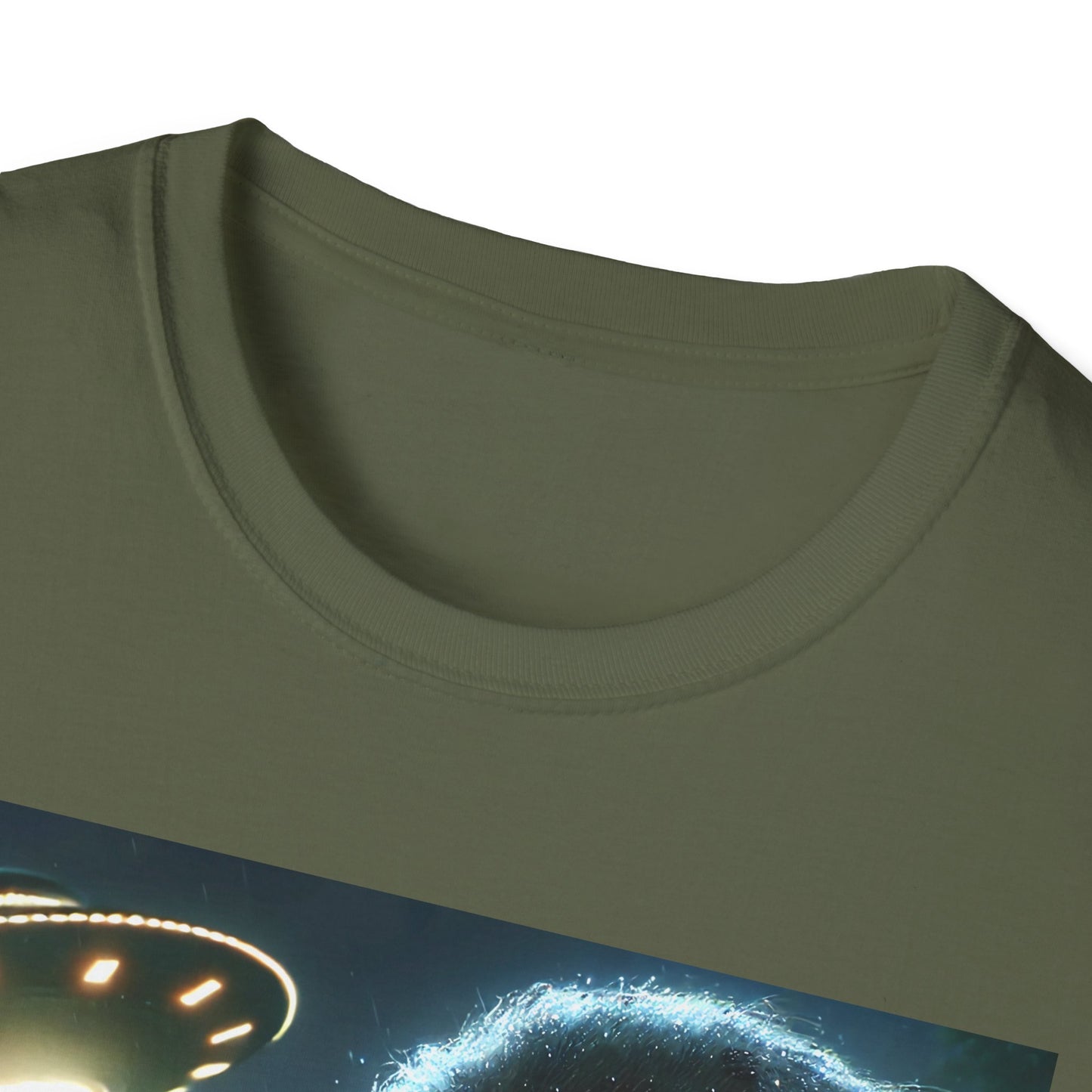 Bigfoot UFO Unisex T-Shirt, Funny Graphic Tee, Gift for Alien Lovers, Unique Summer Shirt, Casual Everyday Wear, t-shirt, tshirts, party
