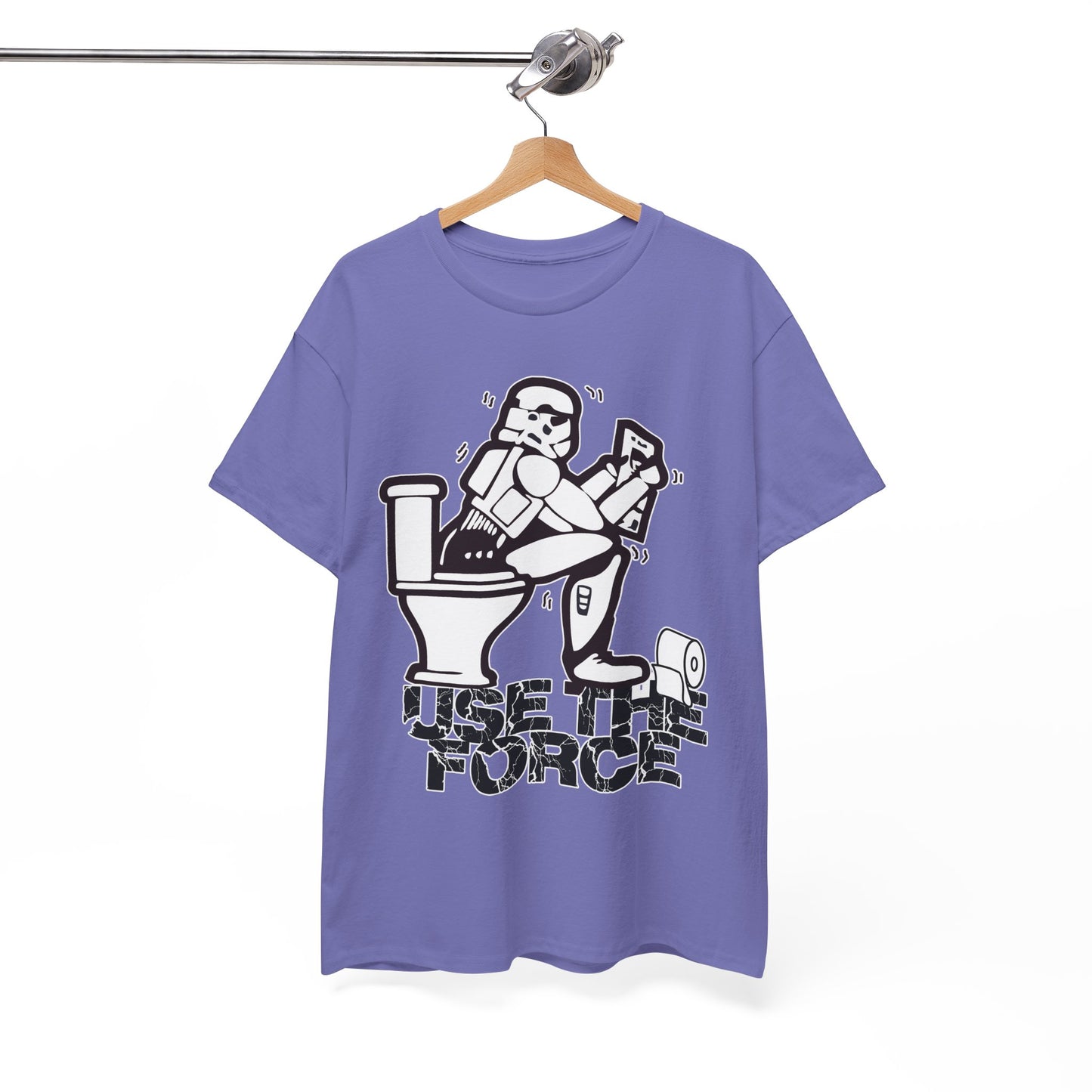 Use The Force, Unisex Heavy Cotton Tee, Star Wars, funny, restroom jokes, graphic design, png