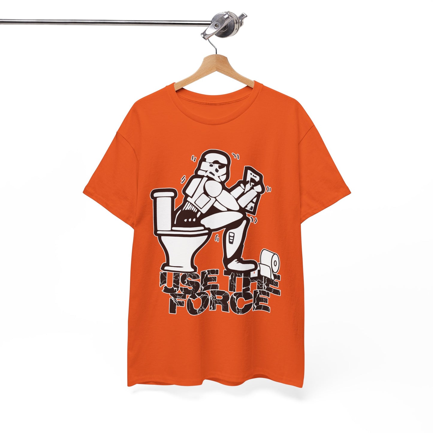 Use The Force, Unisex Heavy Cotton Tee, Star Wars, funny, restroom jokes, graphic design, png