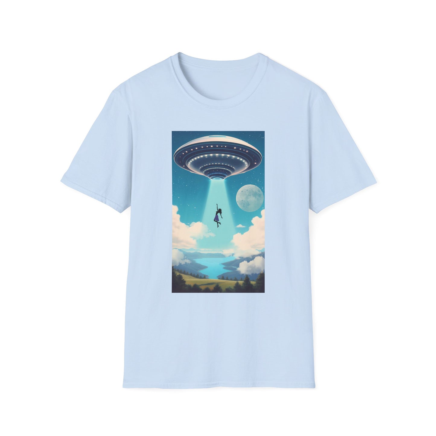 Cosmic Abduction Unisex T-Shirt | Space Alien Tee, UFO Graphic Shirt, Sci-Fi Fan Gift, Casual Style, Cool Vintage Look