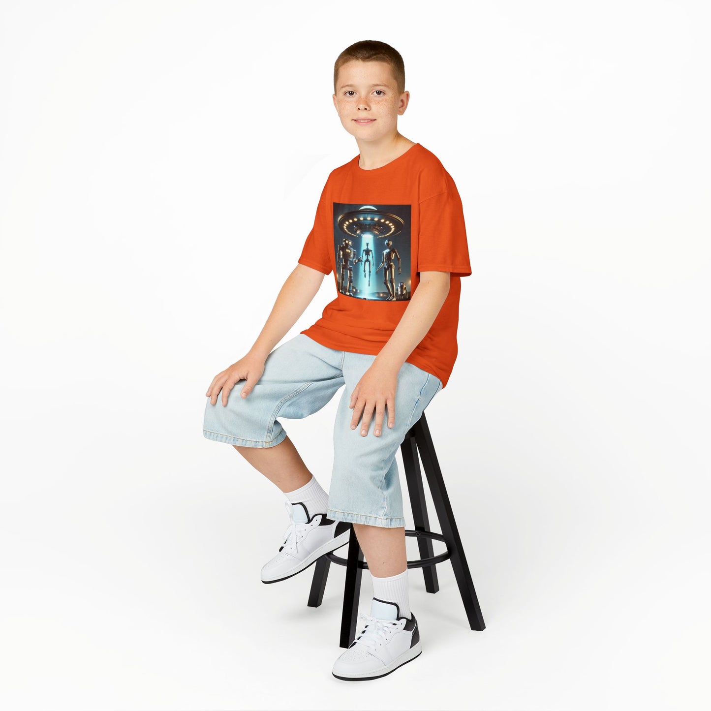 Alien Encounter Kids Tee, Fun Graphic Tee for Young Explorers, Perfect for Birthdays, Space Lovers, Casual Wear, Gift Idea