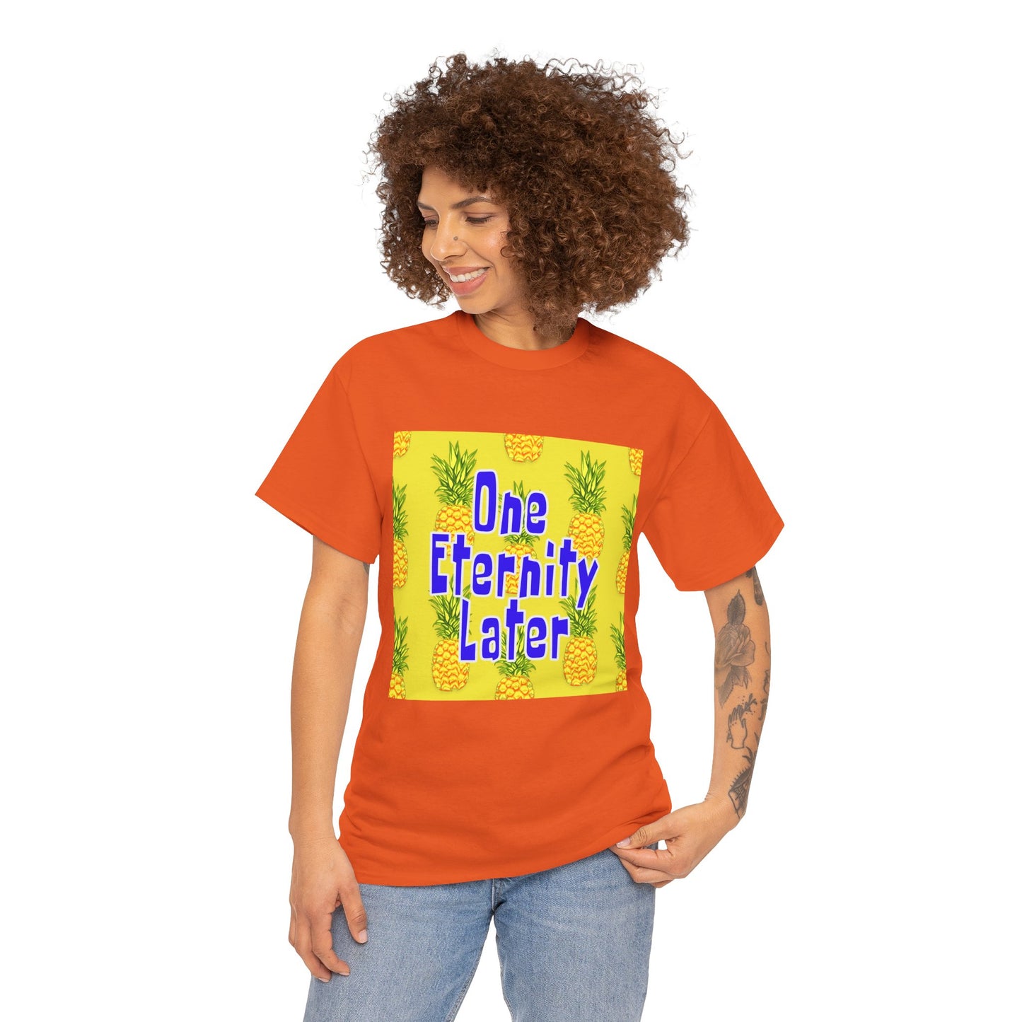 One Eternity Later, Unisex Heavy Cotton Tee, SpongeBob, cartoons, t-shirt, t-shirts, tshirt, png, funny, kids, GraphicTees