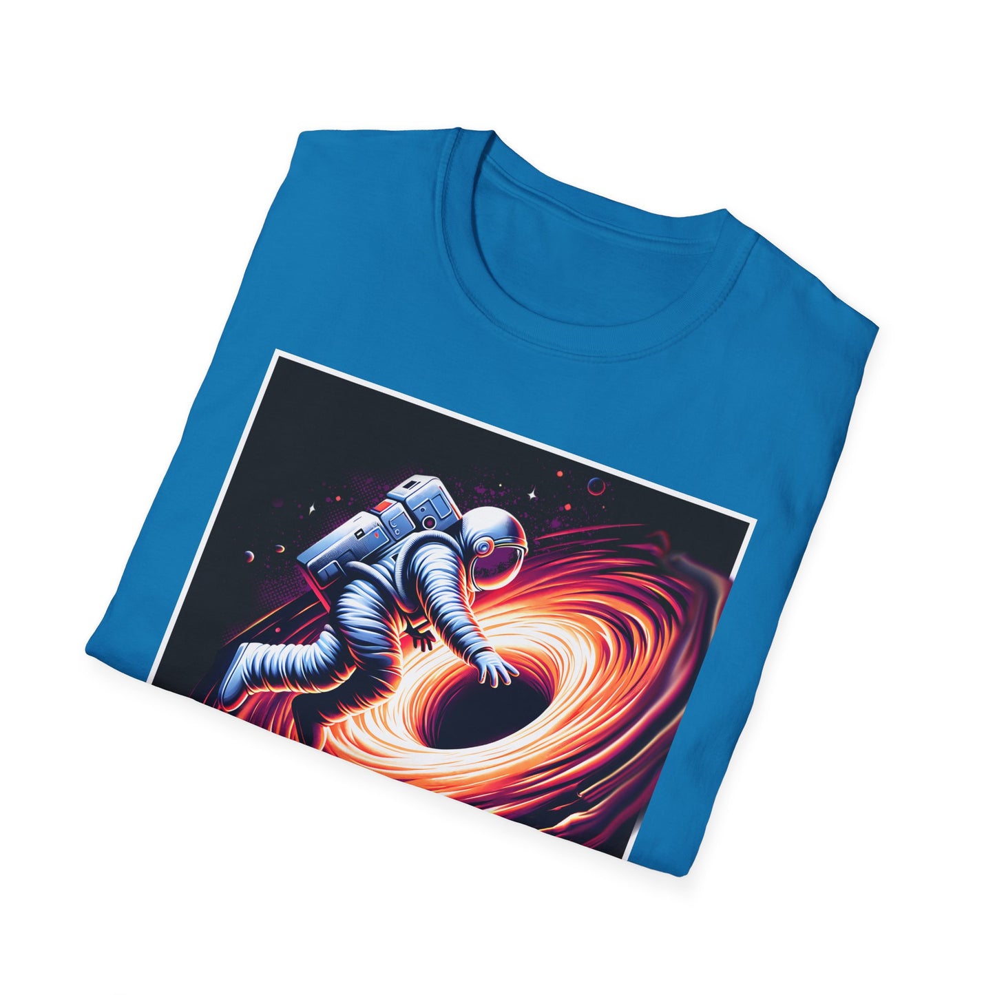 Falling Into a Blackhole Unisex Softstyle, T-Shirt, Space Lover Gift, Sci-Fi Tee, Astronomy Shirt, Creative Graphic T-Shirt, Gift Astronaut