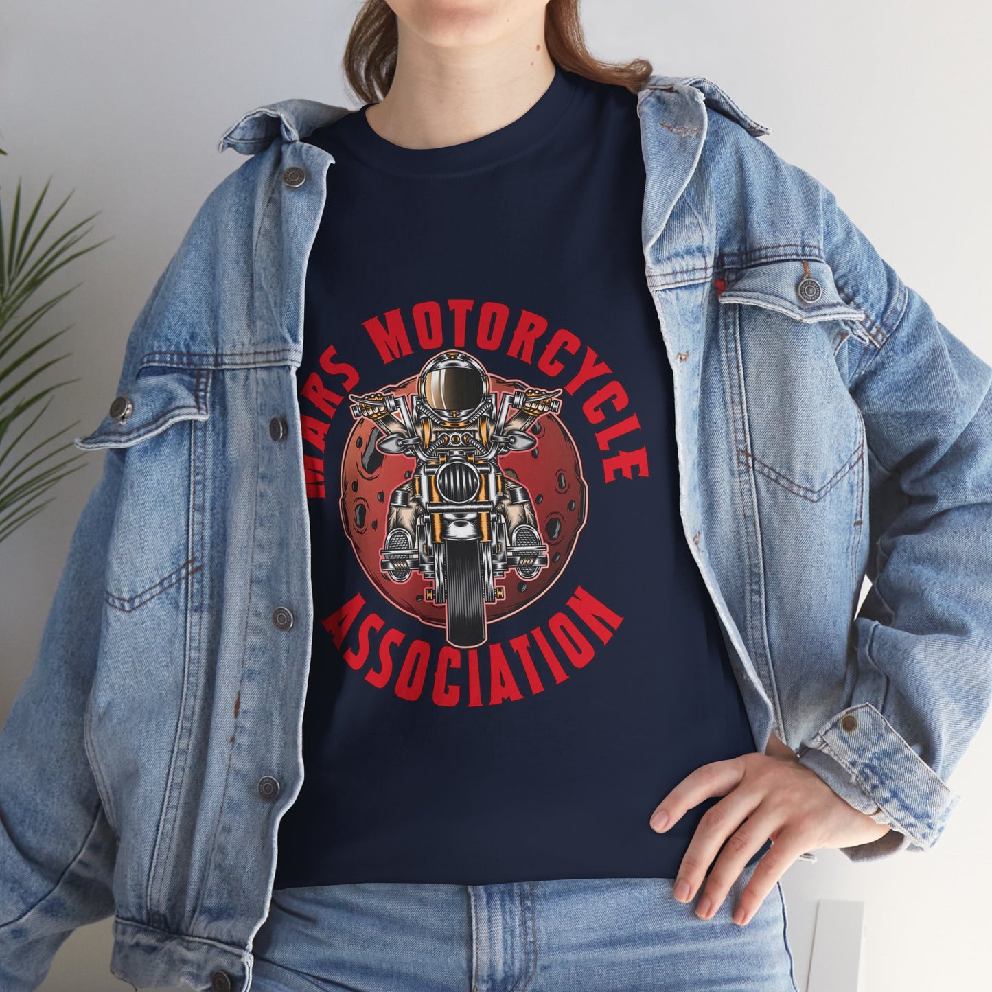 Mars Motorcycle Association Unisex Heavy Cotton Tee - Perfect Gift for Bikers