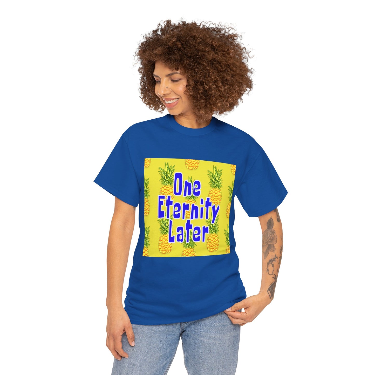 One Eternity Later, Unisex Heavy Cotton Tee, SpongeBob, cartoons, t-shirt, t-shirts, tshirt, png, funny, kids, GraphicTees