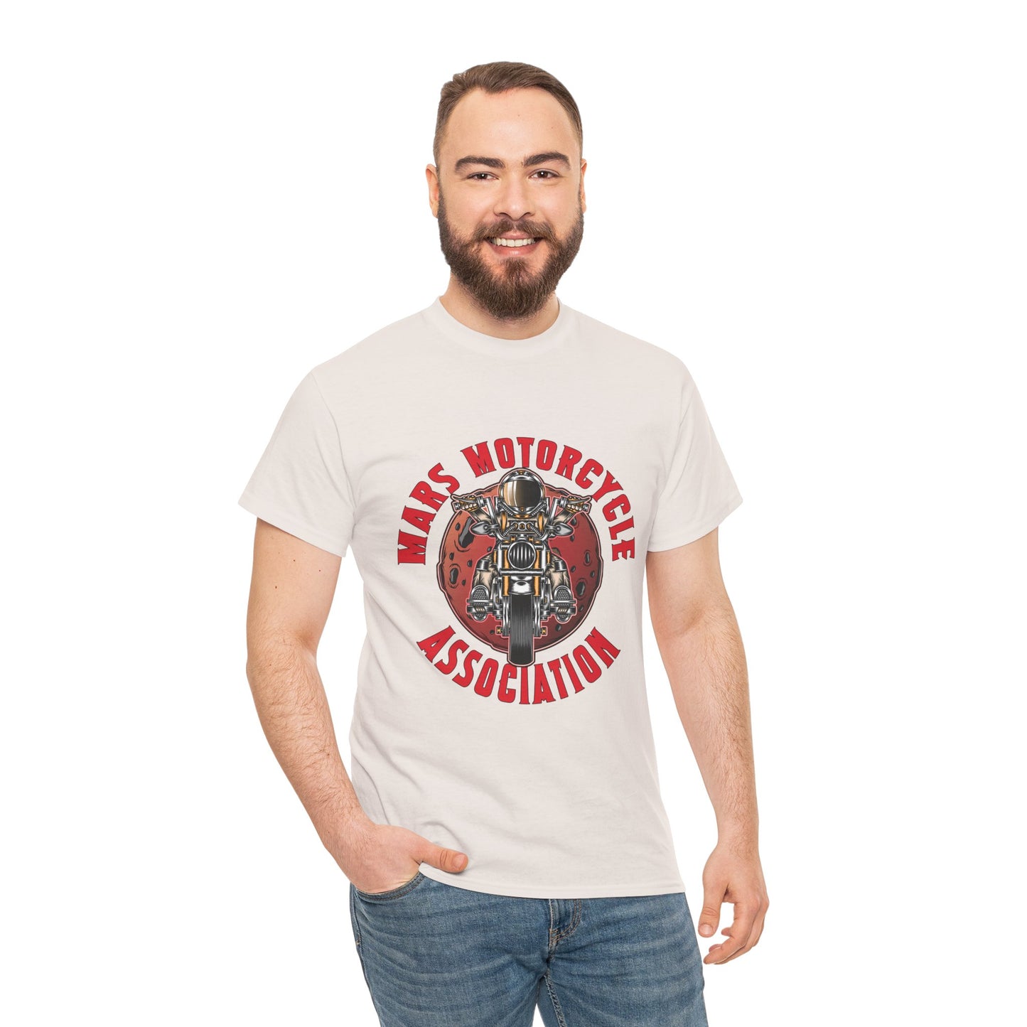 Mars Motorcycle Association Unisex Heavy Cotton Tee - Perfect Gift for Bikers
