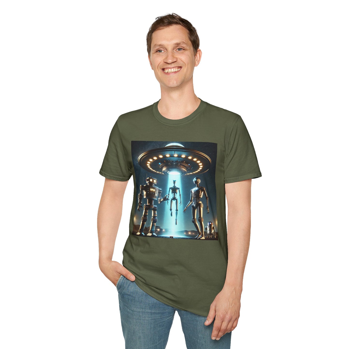 Retro Sci-Fi Unisex T-Shirt, Alien Design Shirt, Gift for Space Lovers, Cool Graphic Tee, Perfect for Sci-Fi Fans, Casual Wear