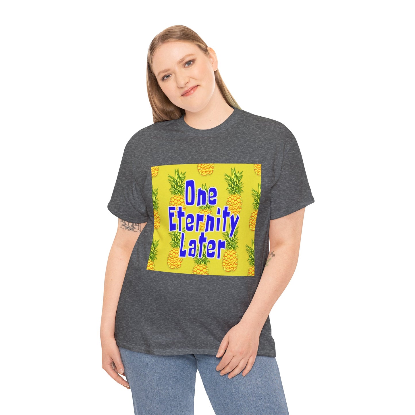 One Eternity Later, Unisex Heavy Cotton Tee, SpongeBob, cartoons, t-shirt, t-shirts, tshirt, png, funny, kids, GraphicTees