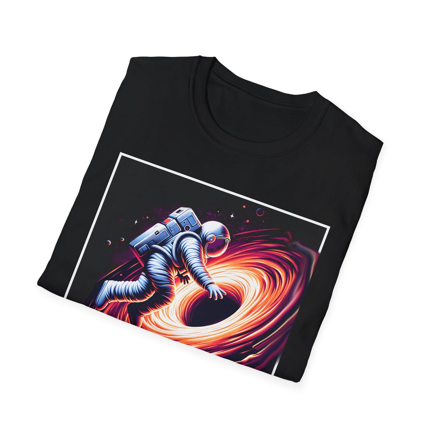 Falling Into a Blackhole Unisex Softstyle, T-Shirt, Space Lover Gift, Sci-Fi Tee, Astronomy Shirt, Creative Graphic T-Shirt, Gift Astronaut