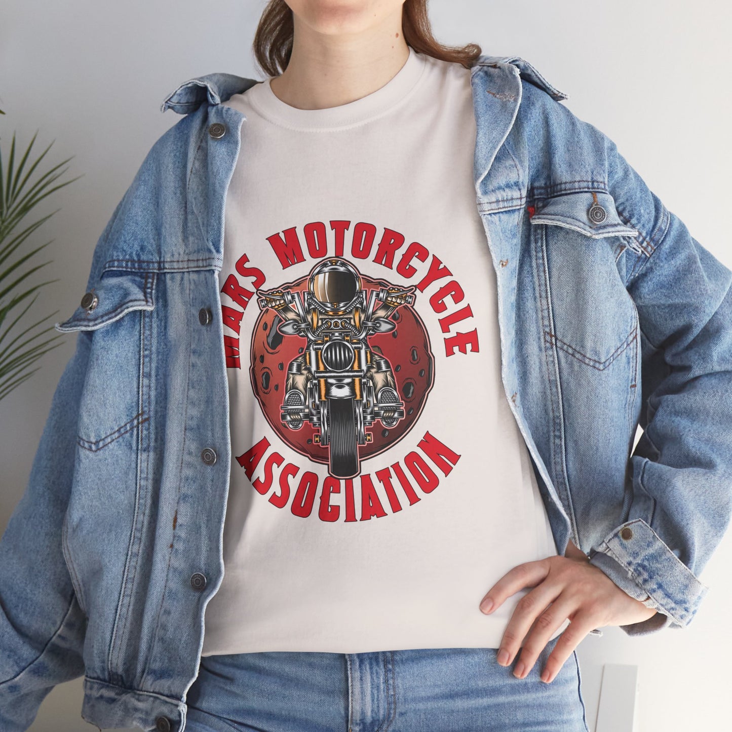 Mars Motorcycle Association Unisex Heavy Cotton Tee - Perfect Gift for Bikers