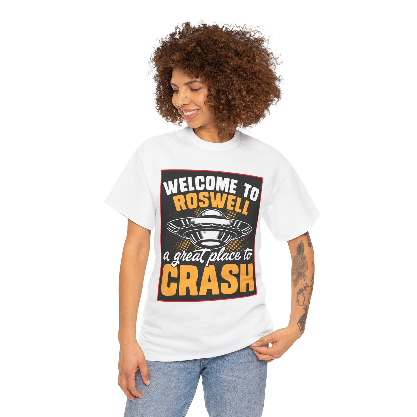 Roswell, UFO, Unisex Heavy Cotton Tee, graphic design, png, t-shirts, t-shirt, tshirts
