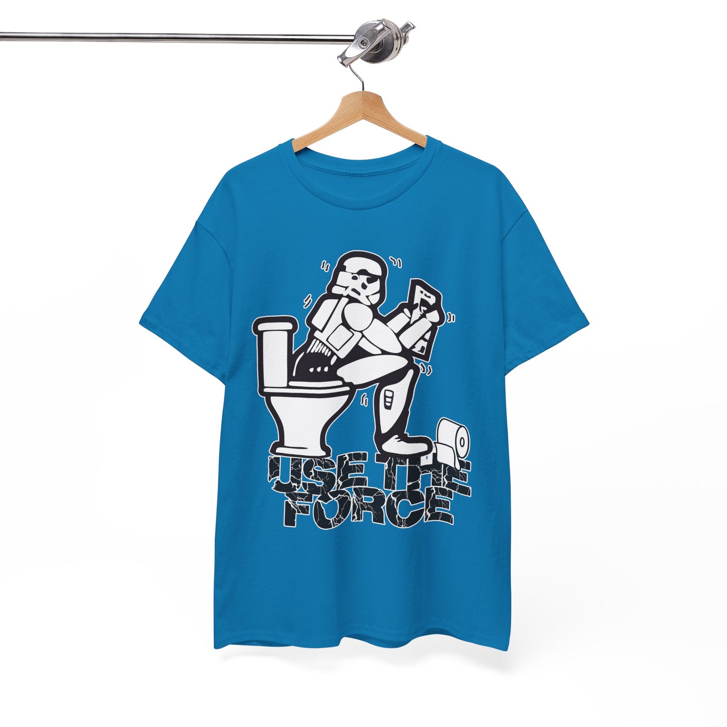 Use The Force, Unisex Heavy Cotton Tee, Star Wars, funny, restroom jokes, graphic design, png
