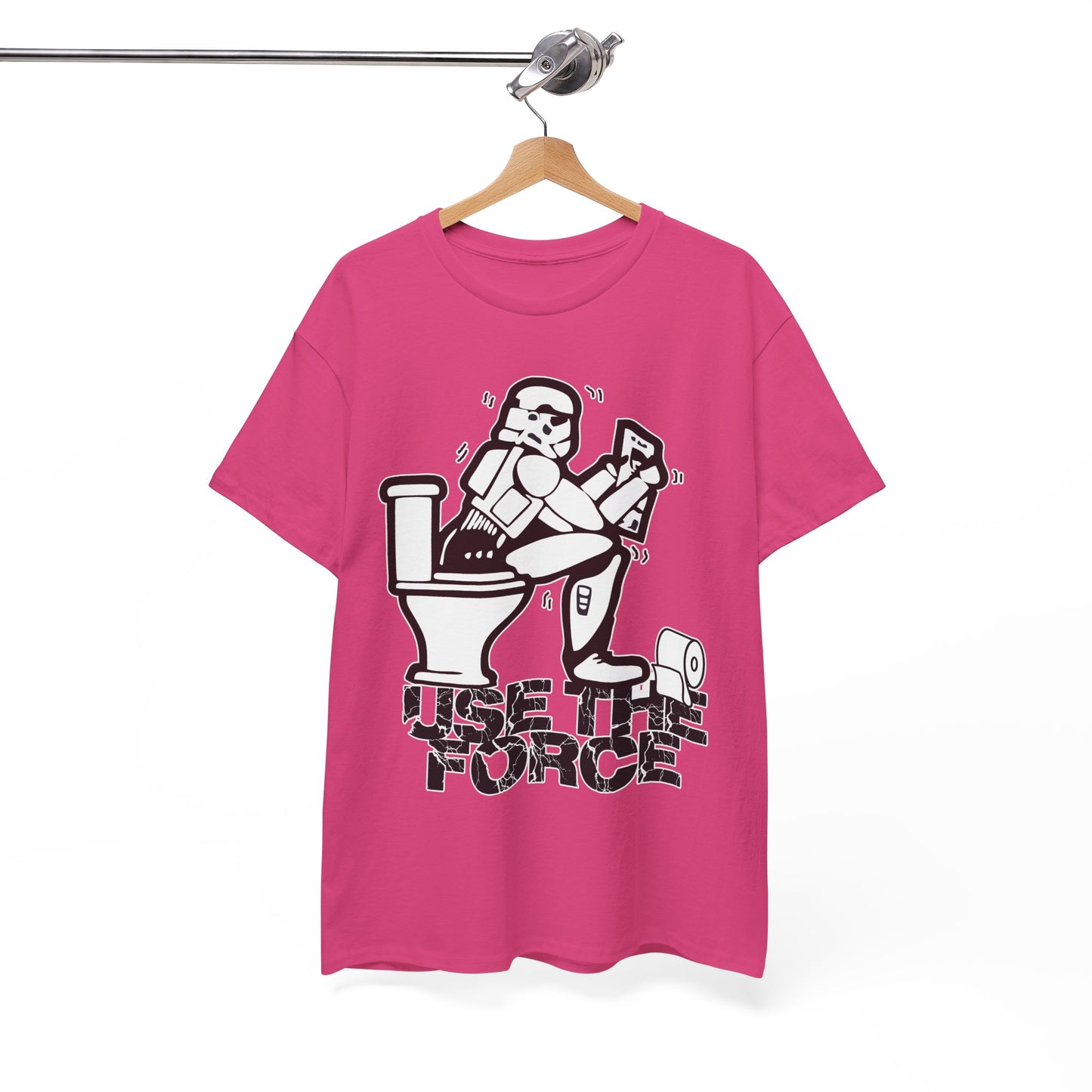 Use The Force, Unisex Heavy Cotton Tee, Star Wars, funny, restroom jokes, graphic design, png