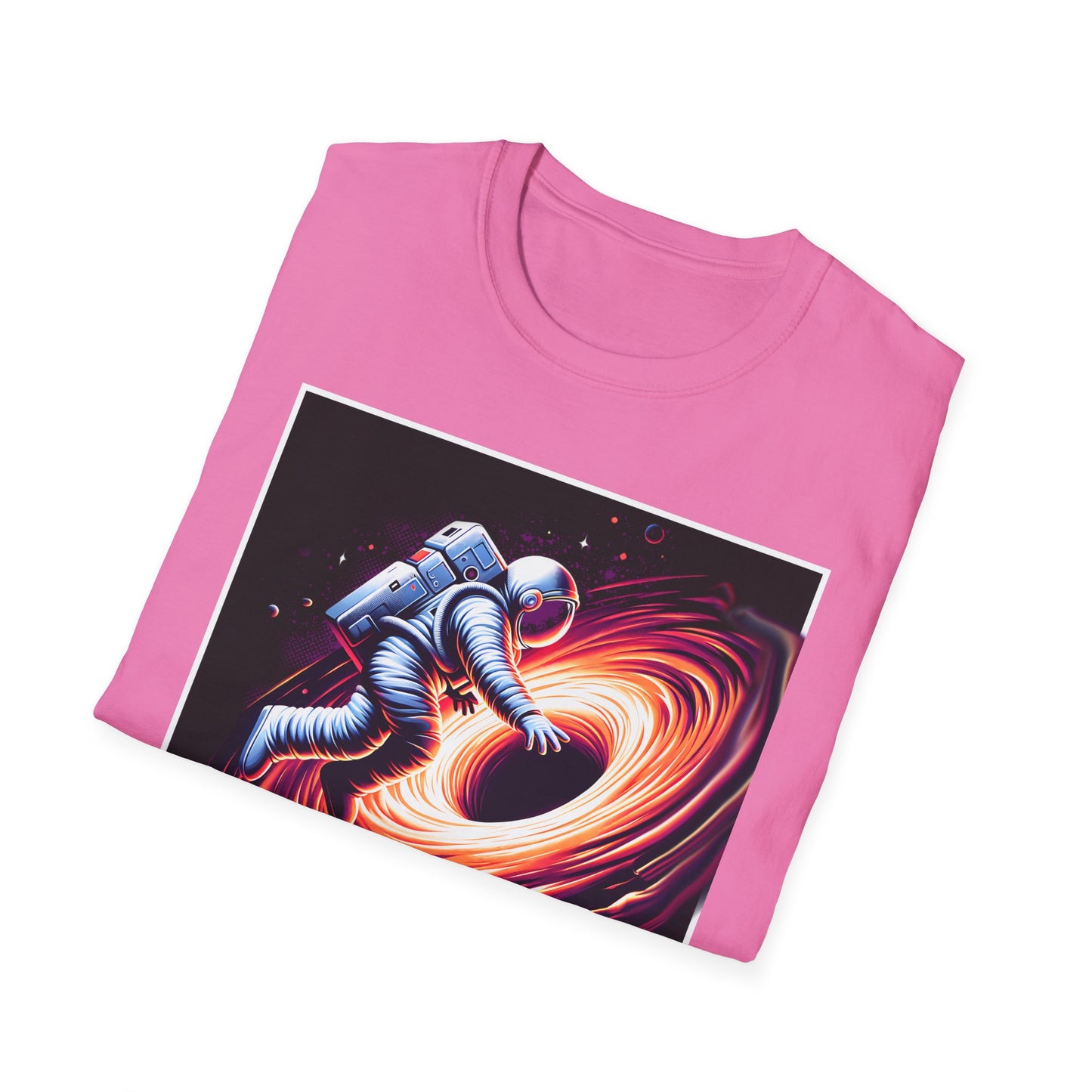 Falling Into a Blackhole Unisex Softstyle, T-Shirt, Space Lover Gift, Sci-Fi Tee, Astronomy Shirt, Creative Graphic T-Shirt, Gift Astronaut